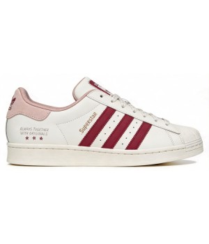 Кроссовки Adidas Superstar White Shadow Maroon