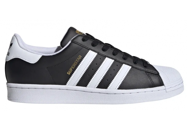 Adidas Superstar Black White Gold