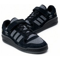 Adidas Forum Low Winter Black Grey Suede