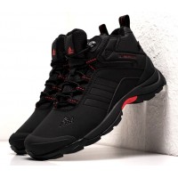 Ботинки Adidas Terrex Climaproof High Black Red с мехом