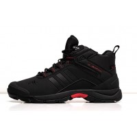 Ботинки Adidas Terrex Climaproof High Black Red с мехом