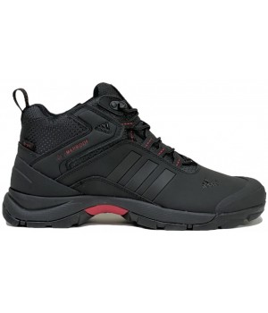 Ботинки Adidas Terrex Climaproof High Black Red с мехом
