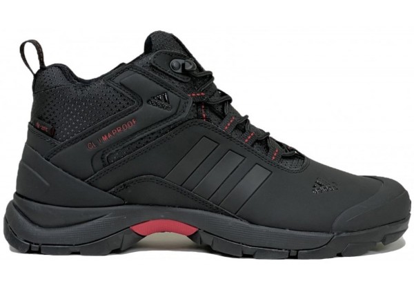 Ботинки Adidas Terrex Climaproof High Black Red с мехом