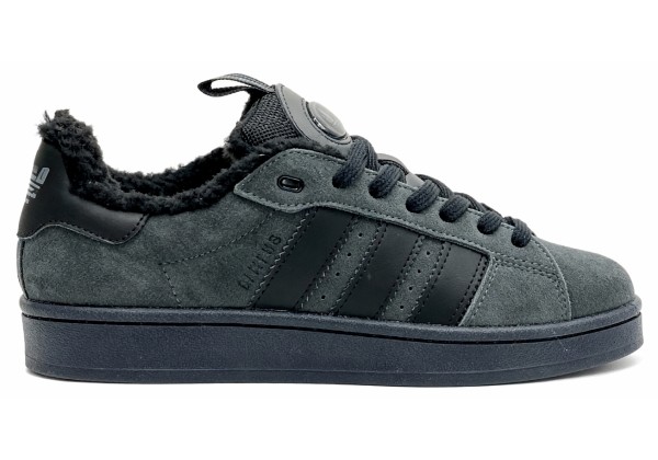 Adidas Campus 00s Dark Grey Black с мехом