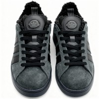 Adidas Campus 00s Dark Grey Black с мехом