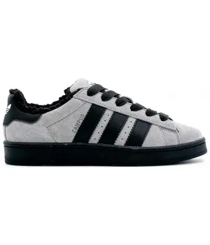 Кроссовки Adidas Originals Campus 00s Light черные с серым с мехом