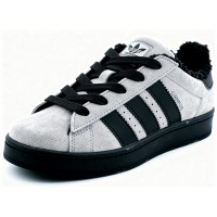 Adidas Campus 00s Light Grey Black с мехом