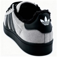 Adidas Campus 00s Light Grey Black с мехом