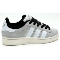 Adidas Campus 00s Grey White с мехом