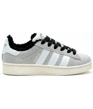 Adidas Campus 00s Grey White с мехом