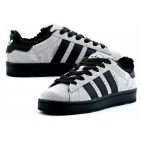 Adidas Campus 00s Light Grey Black с мехом