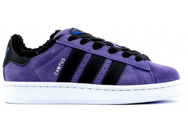 Adidas Campus 00s Violet Black с мехом