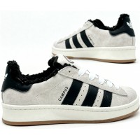 Adidas Campus 00s Crystal White Core Black с мехом