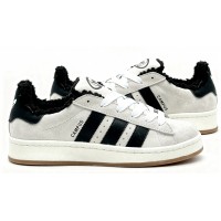 Adidas Campus 00s Crystal White Core Black с мехом