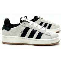 Adidas Campus 00s Crystal White Core Black с мехом