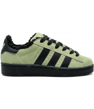 Adidas Campus 00s Green Black с мехом