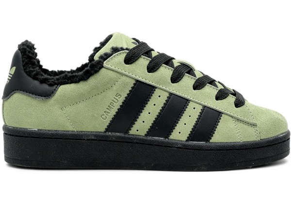 Adidas Campus 00s Green Black с мехом