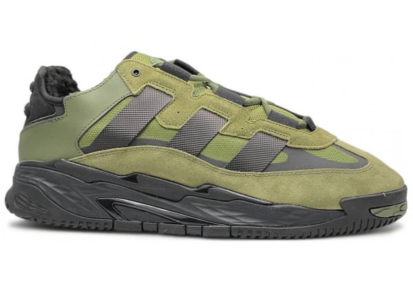 Adidas Niteball Green Black с мехом