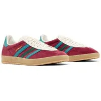 Adidas Gazelle Collegiate Burgundy Green бордовые с зеленым
