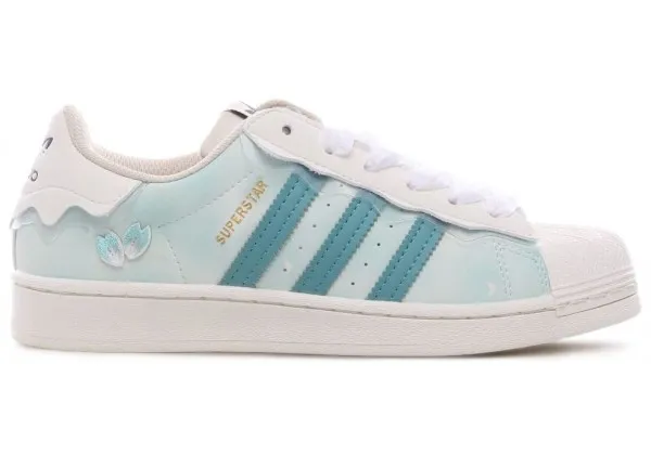 Кроссовки Adidas Superstar синие с белым