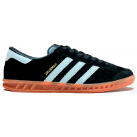 Adidas Hamburg Black White Suede