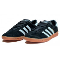 Adidas Hamburg Black White Suede
