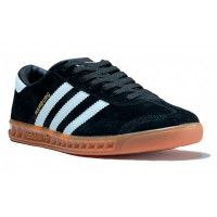 Adidas Hamburg Black White Suede