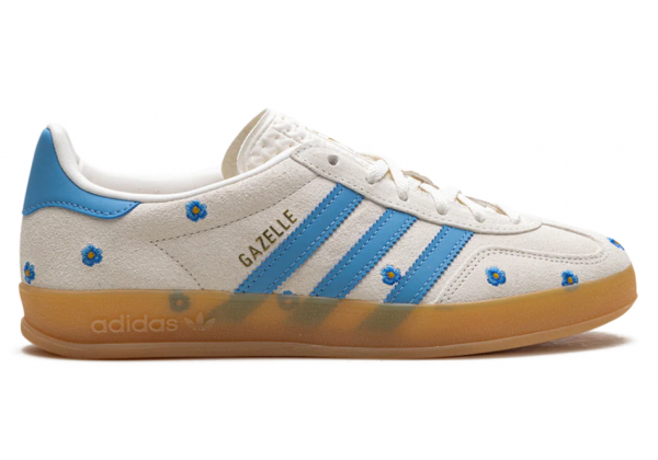 Adidas Gazelle Indoor Floral Light Blue Floral Embroidery