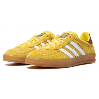 Adidas Gazelle Indoor Bright Yellow Collegiate Burgundy