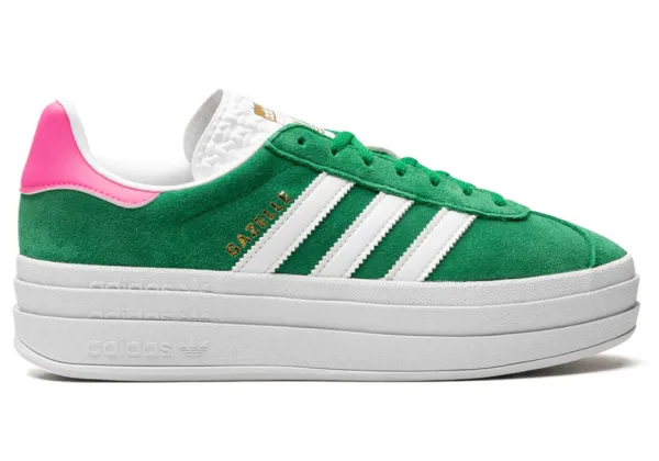 Кроссовки Adidas Gazelle Bold Green Lucid Pink