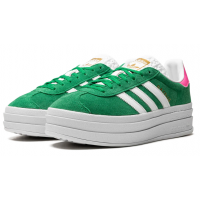 Adidas Gazelle Bold Green Lucid Pink
