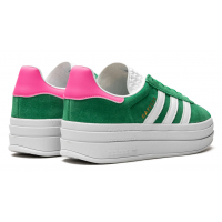 Adidas Gazelle Bold Green Lucid Pink