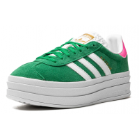 Adidas Gazelle Bold Green Lucid Pink