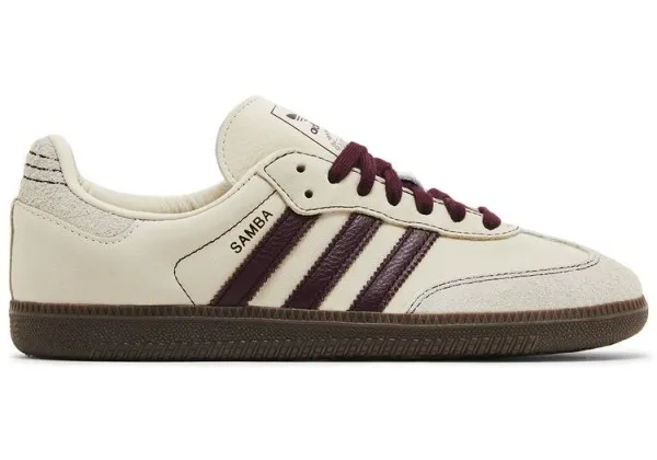 Adidas Samba OG Wonder White Maroon