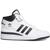 Кроссовки Adidas FORUM 84 High White Black с мехом