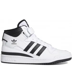 Кроссовки Adidas FORUM 84 High White Black с мехом