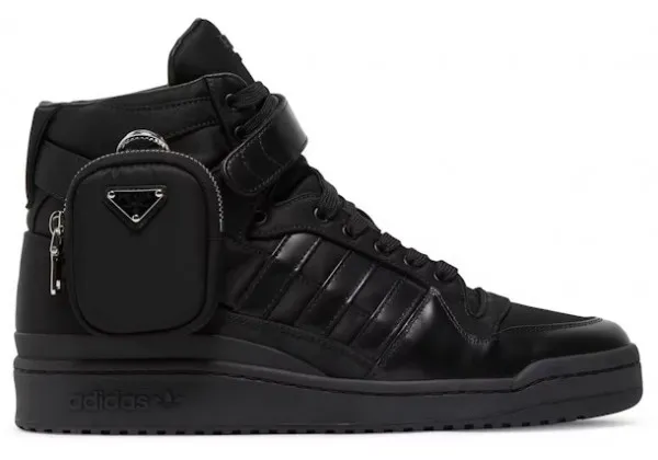 Кроссовки Prada x Adidas Forum High Triple Black