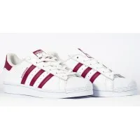 Кроссовки Adidas Superstar 80s White Maroon