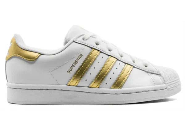 Кроссовки Adidas Superstar White Metallic Gold