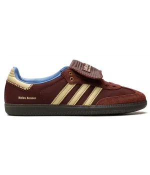Кроссовки Wales Bonner x Adidas Samba Nylon Fox Brown с желтым и голубым