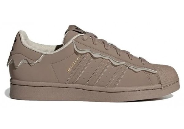 Adidas кроссовки Superstar Light Grey Brown