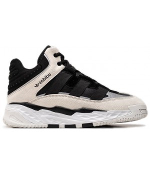 Кроссовки Adidas Niteball Hi Black White зимние