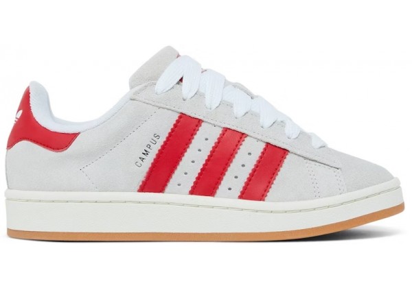 Adidas Campus 00s Crystal White Scarlet