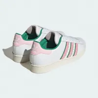 Adidas Superstar White Pink Green Chenille