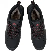 Кроссовки Adidas Terrex Climaproof Deep Black Red short с мехом