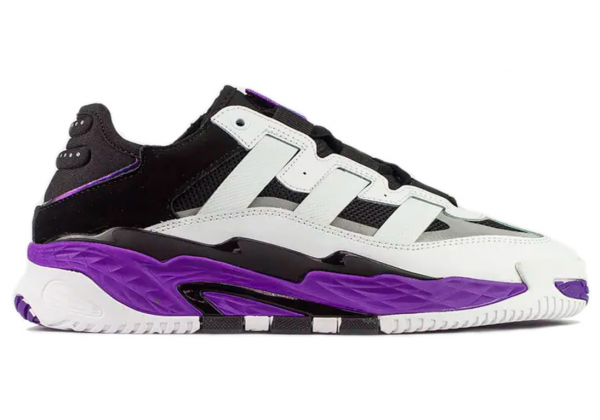 Adidas Niteball White Purple с мехом