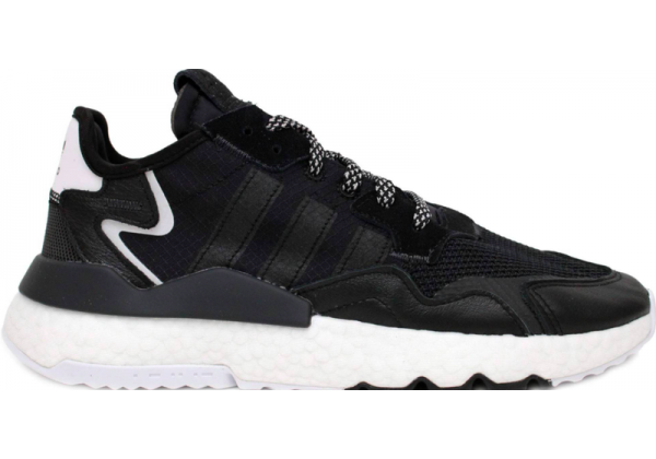 Adidas кроссовки Nite Jogger черные с белым