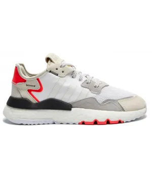 Кроссовки Adidas Nite Jogger серо-красные с черным