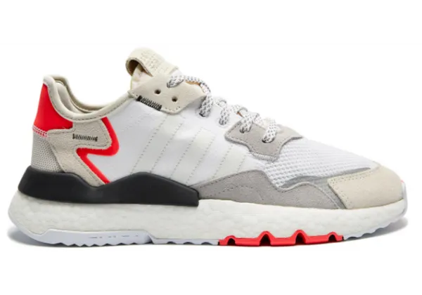 Кроссовки Adidas Nite Jogger серо-красные с черным