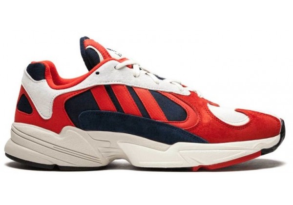 Кроссовки Adidas Yung-1 красные с белым